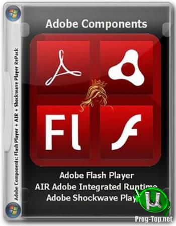 Флэш компоненты для браузеров - Adobe components: Flash Player 32.0.0.293 + AIR 32.0.0.125 + Shockwave Player 12.3.5.205 RePack by D!akov