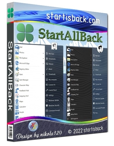 StartAllBack 3.6.0 StartIsBack++ 2.9.17 (2.9.1 for 1607) StartIsBack+ 1.7.6 StartIsBack 2.1.2 RePack by elchupacabra