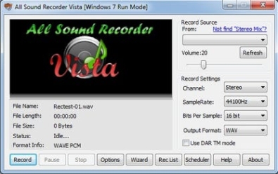 Ключ активации для All Sound Recorder Vista