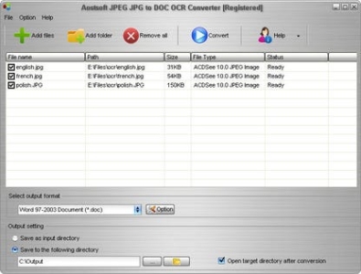 Aostsoft JPEG JPG to DOC OCR Converter генератор ключей