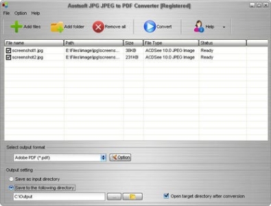 Ключ для Aostsoft JPG JPEG to PDF Converter