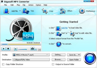 Bigasoft MP4 Converter ключ бесплатно