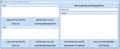 Compare Two Lists For Matches Software генератор ключей