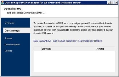 Ключ для Domainkeys/DKIM for IIS/Exchange Server