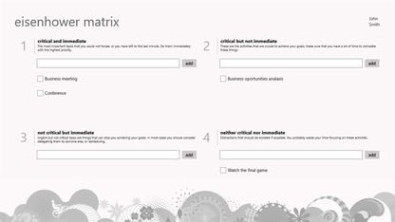 Бесплатный ключ для Eisenhower Matrix for Windows 10