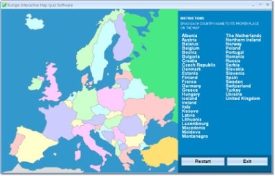 Europe Interactive Map Quiz Software ключ активации