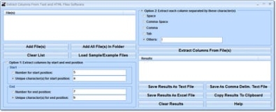 Extract Columns From Text and HTML Files Software генератор серийного номера
