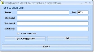 Ключ активации для Import Multiple MS SQL Server Tables Into Excel Software