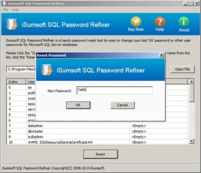 iSumsoft SQL Password Refixer ключ бесплатно