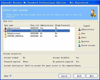 Lazesoft Recover My Password Pro ключ бесплатно