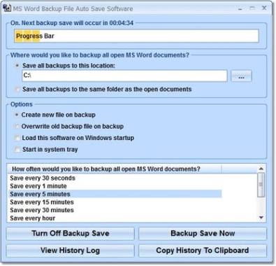 MS Word Backup File Auto Save Software генератор ключей