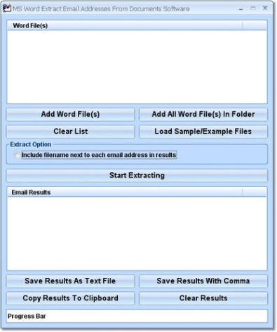 Регистрационный ключ к программе  MS Word Extract Email Addresses From Documents Software