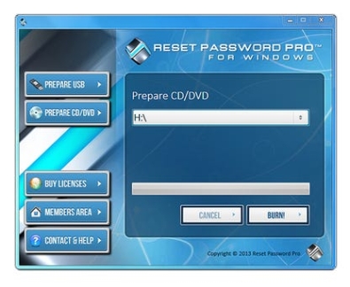 Генератор ключей (keygen)  Reset Password Pro