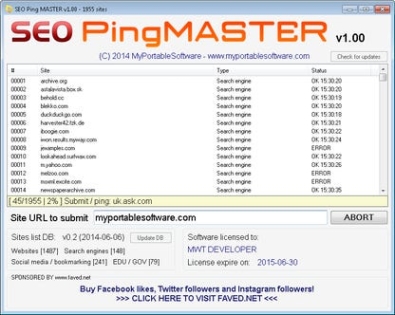 Key генератор для  SEO Ping Master