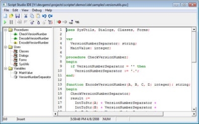 TMS Scripter Studio(Delphi 2010 and C++Builder 2010) ключ бесплатно