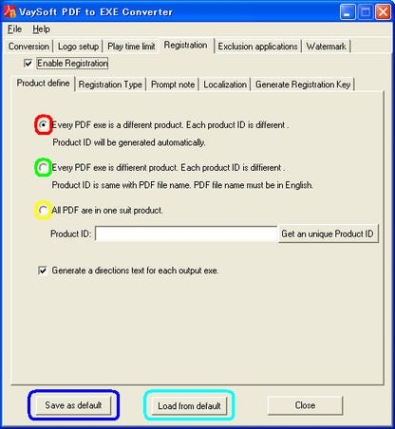 Регистрационный ключ к программе  VaySoft PDF to EXE Converter