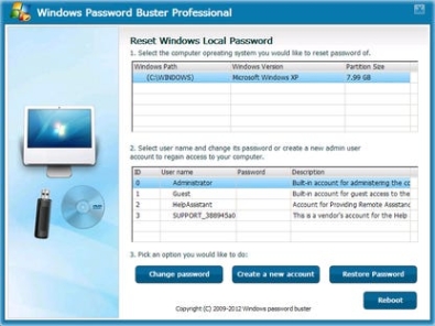 Бесплатный ключ для Windows Password Buster Professional