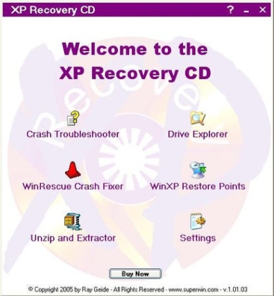 Регистрационный ключ к программе  XP Recovery CD Maker